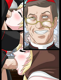 Priest sucked by comic nun