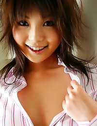 Super cute and happy Japanese teen