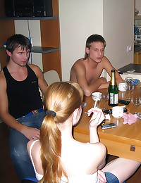 Teen foursome after drinking