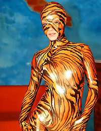 Full spandex tiger outfit