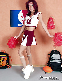 Slender Cheerleader Flaunts H...