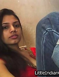 Pretty Indian girl sucks cock...