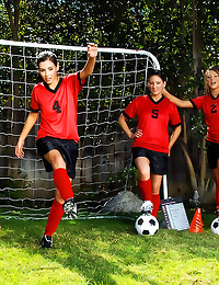 Soccer girls fucked in group ...