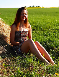 Teen sex in hay field