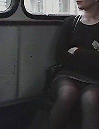 Upskirt hidden voyeur shots taken in the bus