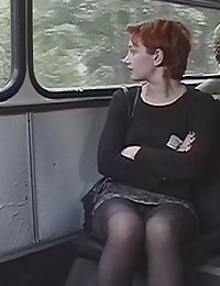 Upskirt hidden voyeur shots taken in the bus