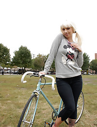 Cute Lynn Out On Her Bike