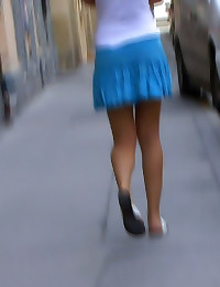 Skirt ripped off in public