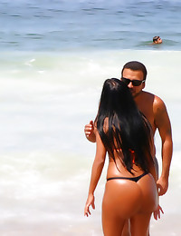 Great ass Latina at beach