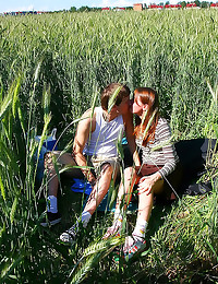 Teen sex in wheat field