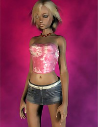 Total Super Cuties - Hot 3D model showing off her killer body