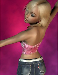 Total Super Cuties - Hot 3D model showing off her killer body
