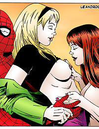 Spiderman.s threesome with Gwen and MJ